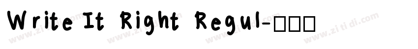 Write It Right Regul字体转换